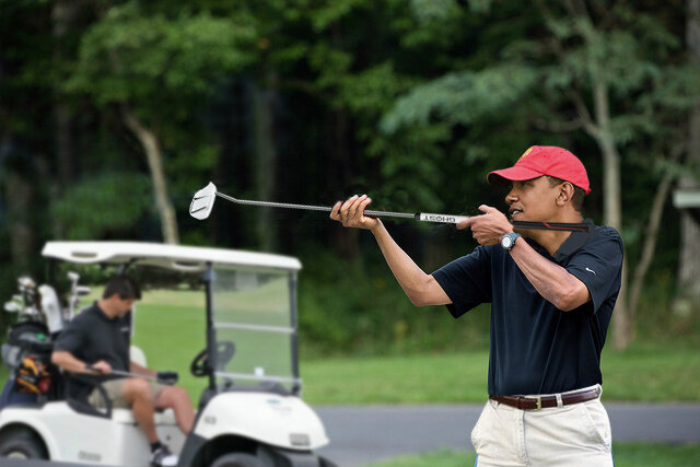 obama skeet golf